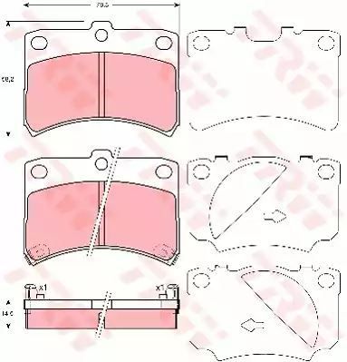 Klocki hamulcowe przód Daihatsu CUORE TRW GDB3219