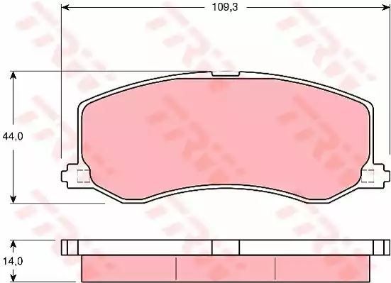 Klocki hamulcowe przód Suzuki SWIFT 89-97 AKEBONO TRW GDB3237