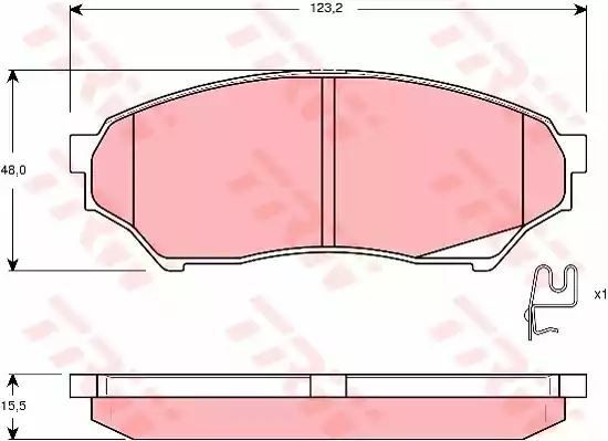 Klocki hamulcowe przód Mitsubishi PAJERO PININ 99- TRW GDB3270