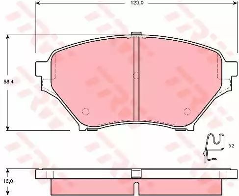 Klocki hamulcowe przód Mazda MX-5 1,8 16V 98- z czujnikiem TRW GDB3302
