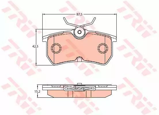 Klocki hamulcowe tył Ford FIESTA 1,5 TDCI 15- TRW TRW GDB2140