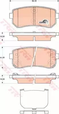 Klocki hamulcowe tył KIA CEED RIO TRW GDB3474