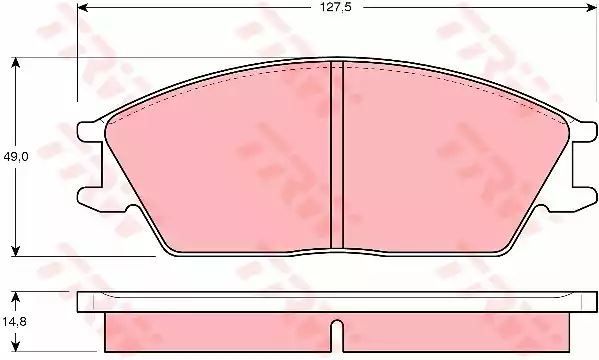 Klocki hamulcowe przód Hyundai PONY STELLAR 1,3-2,0 83-95 TRW GDB373