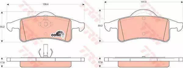 Klocki hamulcowe tył Jeep GRAND CHEROKEE 99- TRW GDB4127