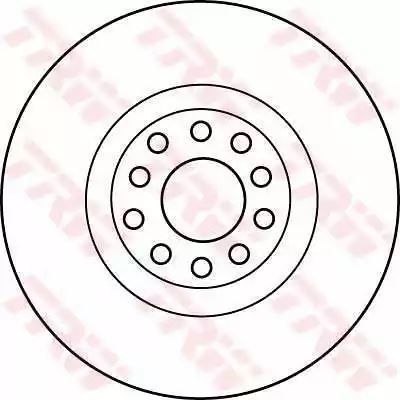 Tarcza hamulcowa przód A6 A8 TRW DF4209S