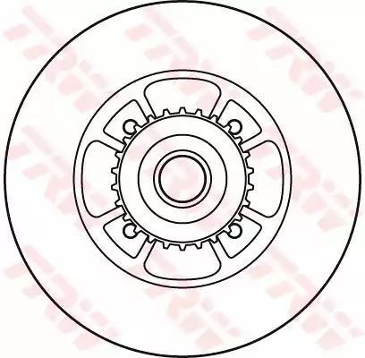 Tarcza hamulcowa tył Renault CLIO 1,2-2,0 16V 98- 238X8 z łożyskiem ABS TRW DF6045BS