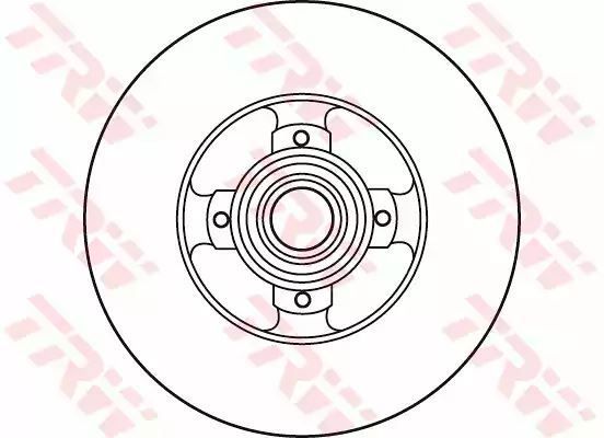 Tarcza hamulcowa tył Citroen C4 BERLINGO 06- TRW DF6128BS