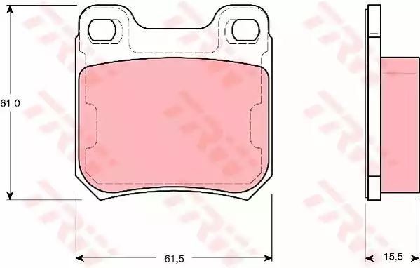 Klocki hamulcowe tył Opel OMEGA A B TRW GDB1346