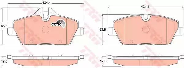 Klocki hamulcowe przód BMW E87 TRW GDB1611