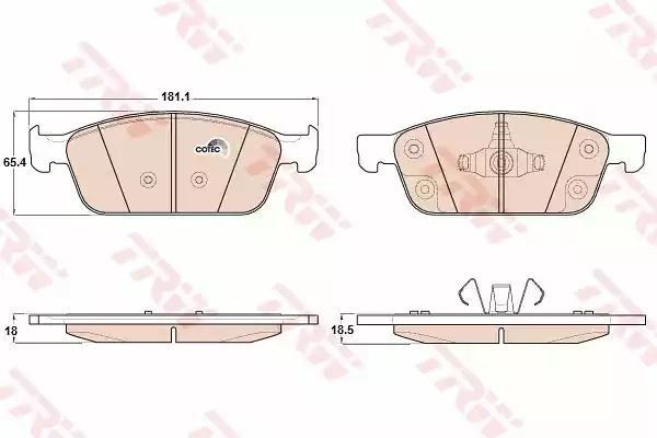 Klocki hamulcowe przód Ford FOCUS KUGA TOURNEO TRANSIT 12- TRW GDB2009