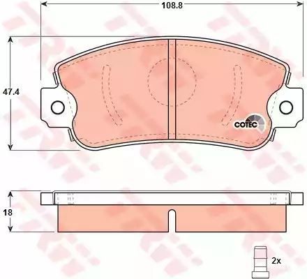 Klocki hamulcowe przód Fiat UNO PA TRW GDB297