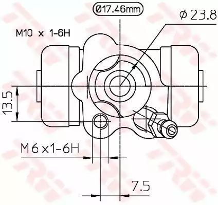 CYLINDEREK HAM. TOYOTA COROLLA/IQ/YARIS 99- LE TRW BWA154