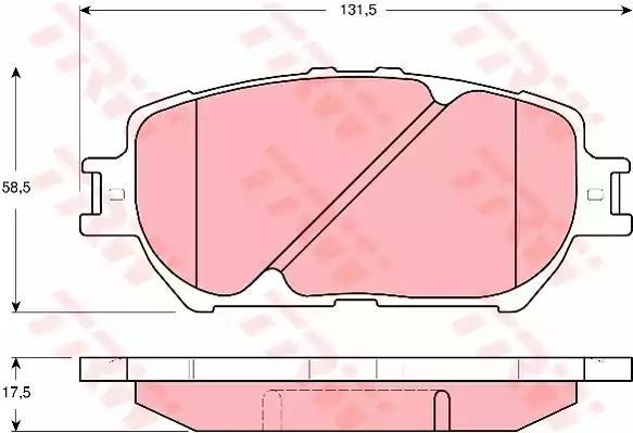 Klocki hamulcowe przód Toyota CAMRY 01- TRW GDB3314