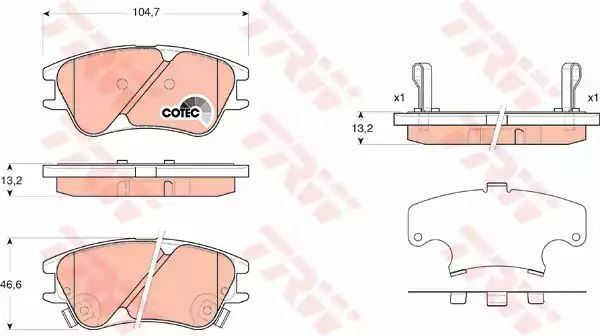 Klocki hamulcowe przód Hyundai ATOS TRW GDB3377