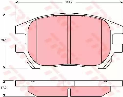 Klocki hamulcowe przód Toyota Lexus RX300 03- TRW GDB3379