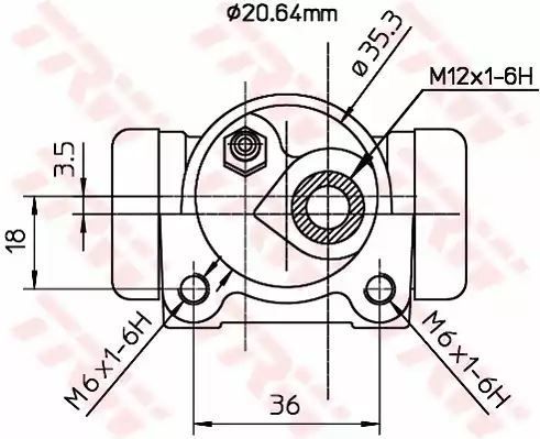 CYLINDEREK HAM. RENAULT TWINGO 1,2 96-07 PR TRW BWF171