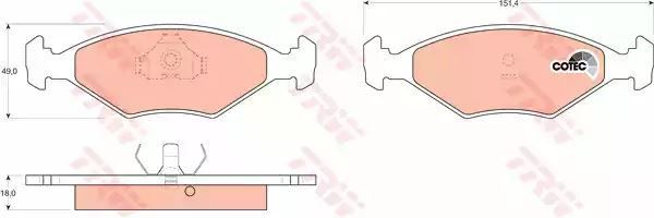 Klocki hamulcowe przód Fiat FIORINO TRW GDB958