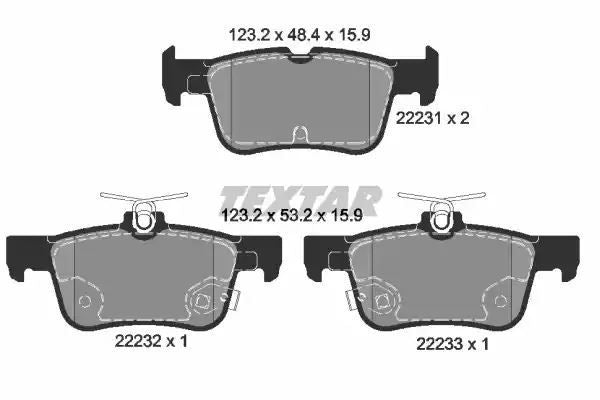 Klocki hamulcowe tył Ford GALAXY MONDEO S-MAX 1,0-2,0 14- Textar 2223101