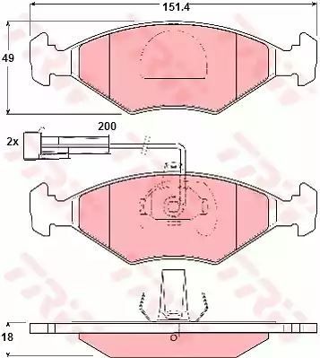 Klocki hamulcowe przód Fiat PALIO TRW GDB1340