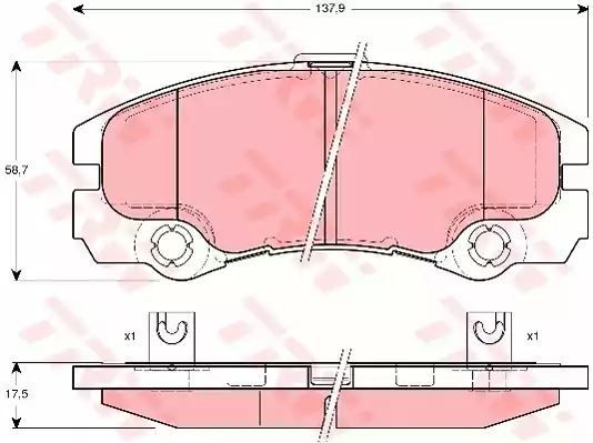 Klocki hamulcowe przód Opel FRONTERA TRW GDB1436