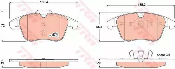 Klocki hamulcowe przód Ford MONDEO GALAXY V70 S80 06- TRW GDB1683