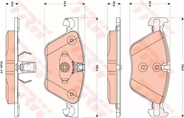 Klocki hamulcowe przód BMW F10 F11 520-535 10- TRW GDB1882
