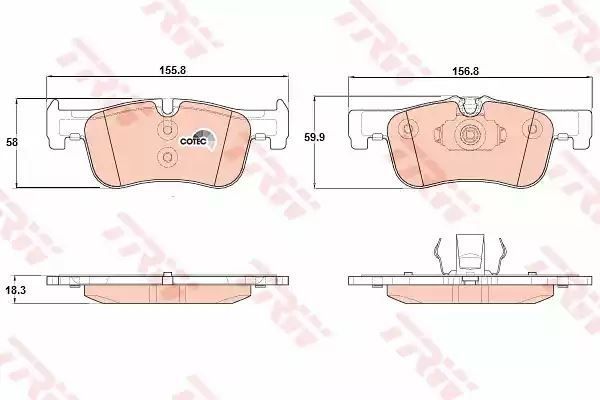 Klocki hamulcowe przód BMW F20 F21 114-118 10- TRW GDB1935