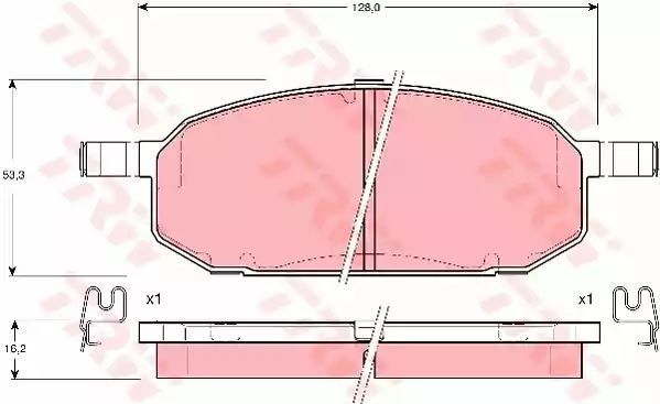 Klocki hamulcowe przód Mazda 323F TRW GDB3153