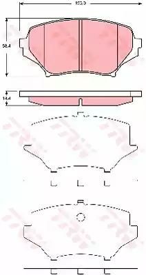 Klocki hamulcowe przód Mazda MX-5 1,8-2,0 05- TRW GDB3401