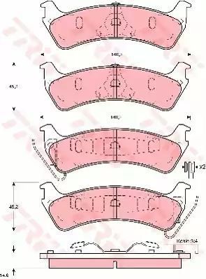KLOCKI HAM. JEEP T. CHEROKEE 2,5-4,0 95-01 TRW GDB4041