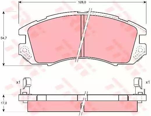 Klocki hamulcowe przód Subaru IMPREZA TRW GDB989