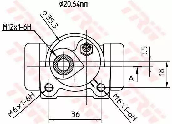 CYLINDEREK HAM. RENAULT TWINGO 1,2 96-07 LE TRW BWF170