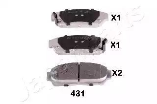 KLOCKI HAM. HONDA P. INTEGRA 1,8 98-01 Japan Parts PA431AF