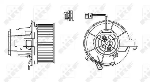 SILNIK DMUCHAWY DB W204/212/CLS/GLK 07- NRF 34162