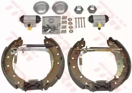 ZESTAW SZCZĘK HAM. PEUGEOT 106/206 1,0-1,6 96- KPL. Z CYLINDERKAMI TRW GSK1255