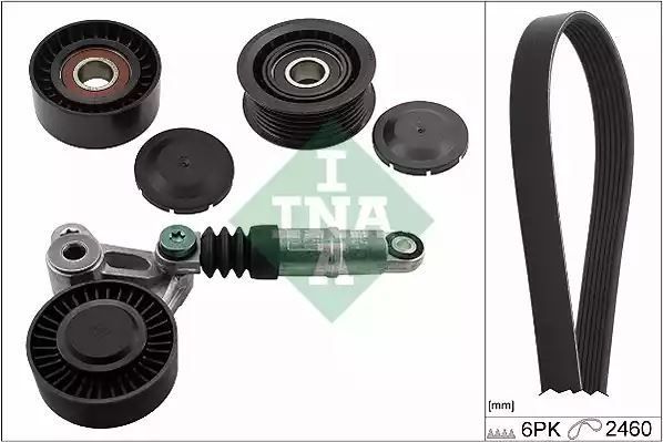 ZESTAW PASKA WIELOROWK. VW 2,7TDI/3,0TDI 04- INA 529007510
