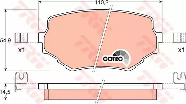 Klocki hamulcowe przód Suzuki VITARA 95- TRW GDB3132