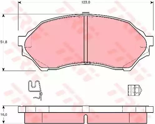 Klocki hamulcowe przód Mazda 323 TRW GDB3193