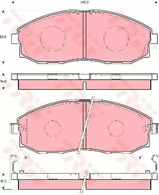 Klocki hamulcowe przód Hyundai H1 TRW GDB3201