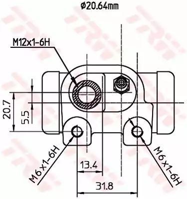 CYLINDEREK HAM. RENAULT T. CLIO 92-98 LE TRW BWF287