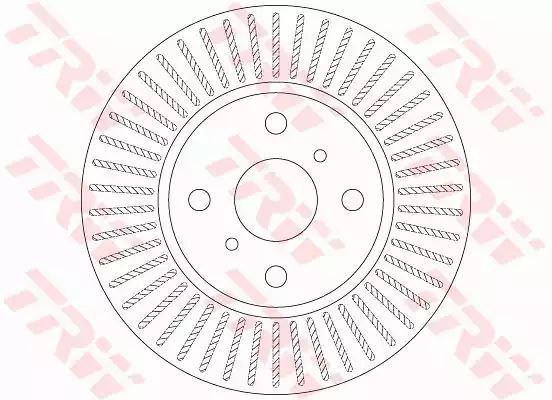 Tarcza hamulcowa przód Toyota IQ 1,0 08- TRW DF6225