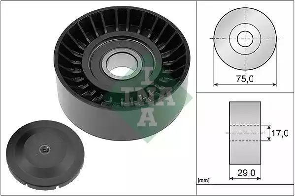 ROLKA PASKA WIELOROWK. VW 2,5TDI (75X29X17MM) INA 532053610