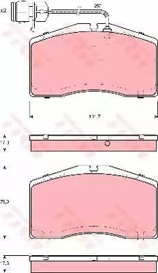 Klocki hamulcowe przód A8 94- TRW GDB1523