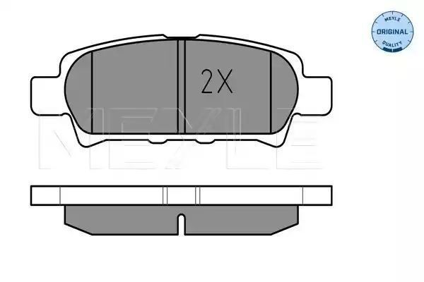 KLOCKI HAMULCOWE TYŁ MITSUBISHI OUTLANDER 03- LANCER 08- Z CZUJNIKIEM MEYLE 0252401416/W