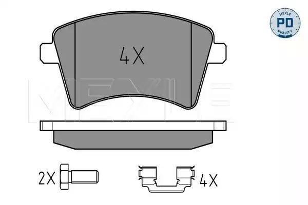 KLOCKI HAMULCOWE PRZÓD RENAULT KANGOO 08- MEYLE 0252469318/PD