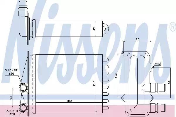 NAGRZEWNICA NISSAN PRIMASTAR (X83) (02-), OPEL VIVARO A (01-), RENAULT TRAFIC II (01-), VAUXHALL VIVARO A (01-) Nissens 73468