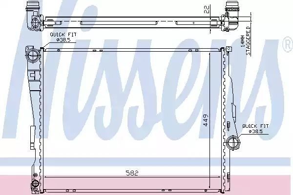 CHŁODNICA BMW 3 E46 (98-), BMW 3 E46 COMPACT (01-), BMW Z4 E85-E86 (02-) Nissens 60784A