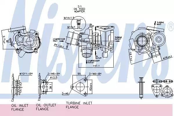 TURBO VW 1,9TDI 90KM GOLF IV/BORA Nissens 93219