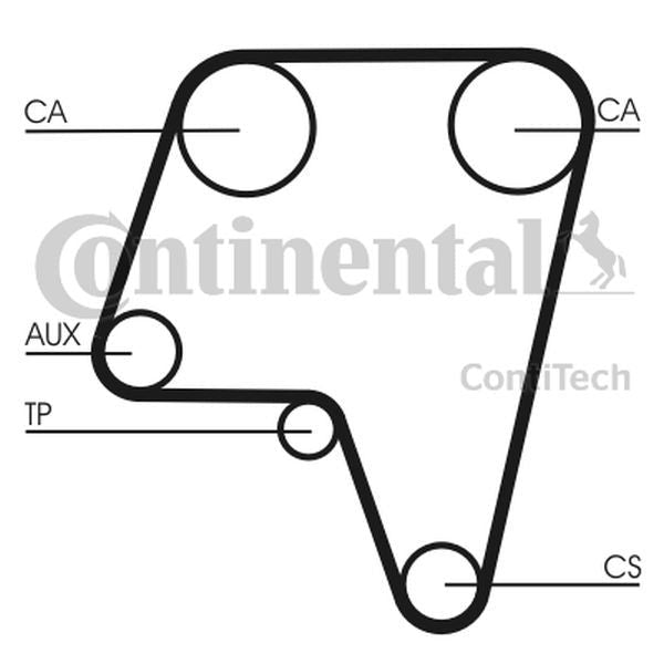 Pasek rozrządu ALFA 2,5 3,0 V6 155 164 SPIDER ContiTech CT819