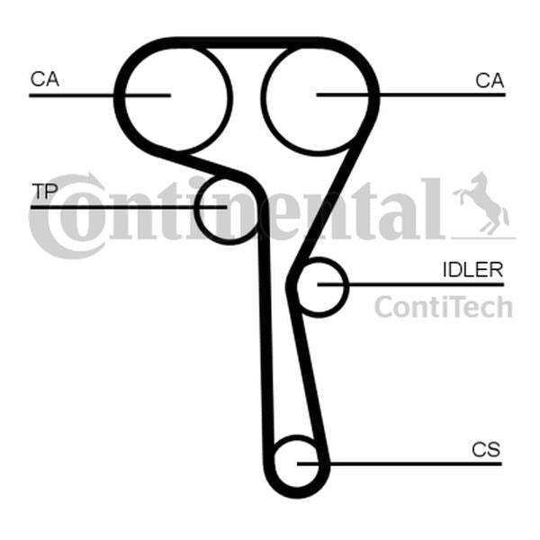 Pasek rozrządu VW 1,0 1,2TSI-1,4TSI 163Z A1 A3 LEON GOLF VII 12- ContiTech CT1167